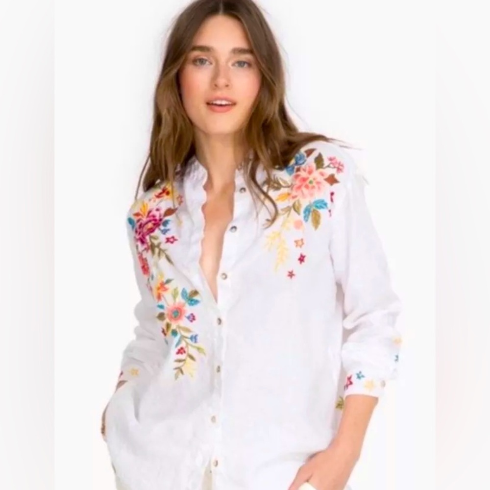 Johnny Was Amara Collar Shirt